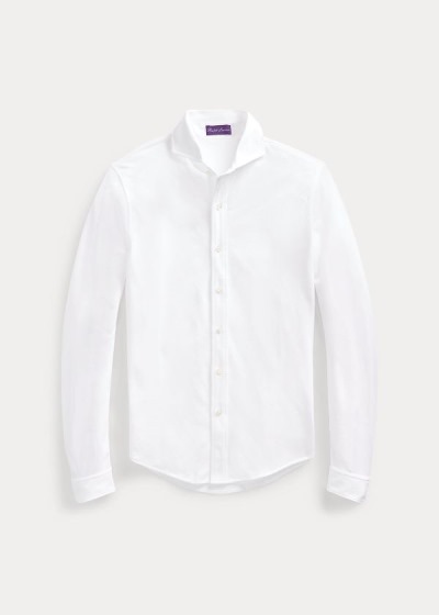 Camisa Ralph Lauren Hombre Blancos - Keaton Washed Piqué - XOVBW9368